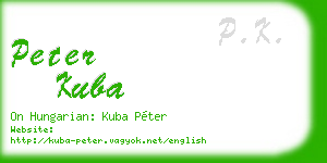 peter kuba business card