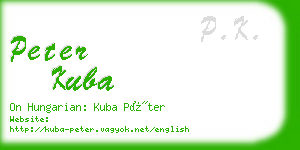 peter kuba business card
